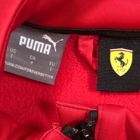 Puma Scuderia Ferrari F1 Formula 1 VGW Play Red Softshell Jacket Mens Small - Picture 2 of 12